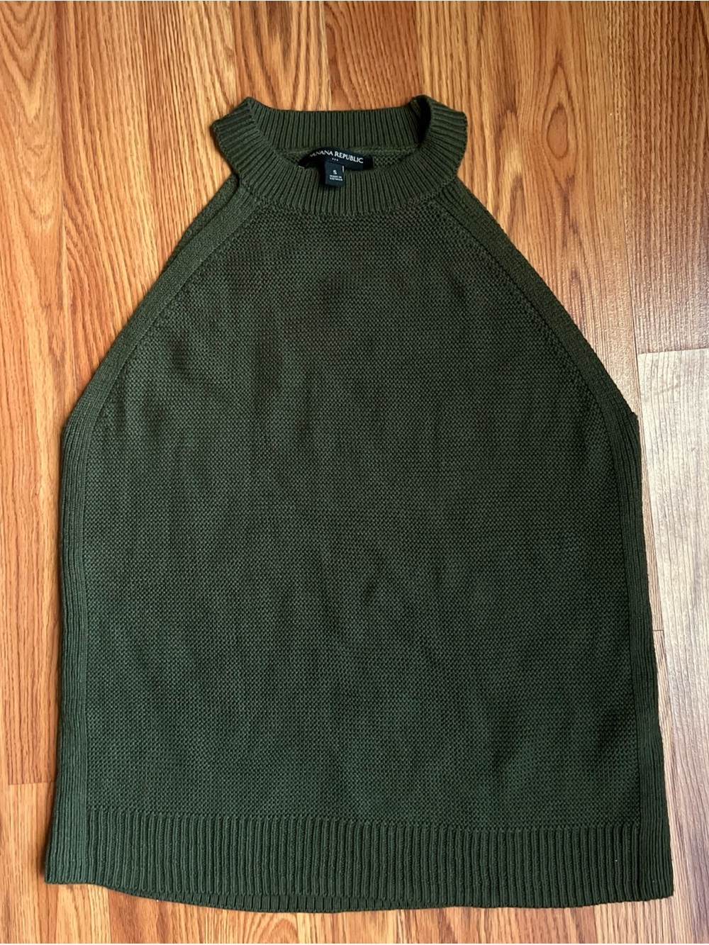 Banana Republic Olive Green Knit Sleeveless Tunic